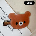 Cartoon Rilakkuma Hairpin Girls Anime Relax Bear Duckbill Clip Women Cute Versatile Bangs Headwear Student Hair Accessories Gift Eshylala. 