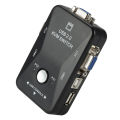 KVM Switch 2 Port VGA Switch USB 2.0 KVM Mouse Switcher Keyboard. 