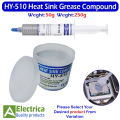 HY510 50g /250g Grey Silicone Compound Thermal Paste Conductive Grease Heatsink for CPU GPU Chipset Termopasta Cooling with scraper by Electrica. 