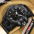 Sanda Military Industry Quality Trend Waterproof and Anti drop Multifunctional Outdoor Sports Watch SD6126-11. 