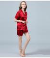 (Customized) Korean Satin Silk top Short Trouser, sleepwear, nighty, night dress, ladies nighty, ladies night dress, silk nighties, satin nightwear, nighty for honeymoon, satin nighty, hot nighty, girls nighties, ladies night suit, red nighty (Red). 
