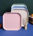 10 Pieces Household Food Grade Plastic Plate Spit Bone Dish Set  Square For Dining Table. 