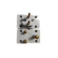 universal travel adapter 3 pin to 2 pin converter Multi plug socket Multiplug Adapter White with Safety Shutter 16A. 
