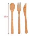 【NEW】 1 Set Bamboo Travel Cutlery Set Fork Knife Spoon Reusable Kitchen Tools Eco-Friendly Wood Bamboo Wooden Cutlery. 