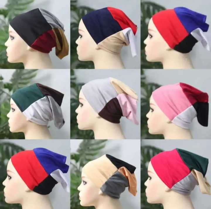 Pack of 1 ( 4 in 1 ) Plane Tube Hijab Cap â€“ Hijab Cap for Girls and Women