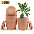 Enhance Your Space with Fast Forward Extra Large Plant Pots – Perfect Home Decor for Indoor and Outdoor Planters with Drainage - Explore Multi-Packs of Plastic Planters for Cactus and Succulents in Six Vibrant Colors. 