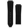 25mm Replacement Black Blue Silicone Rubber Watch Band Strap For Hublot Big Bang. 