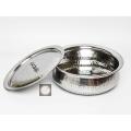 Stainless Steel Serving Dish 8inch width Serving Handi (1.5Litres Capacity). 