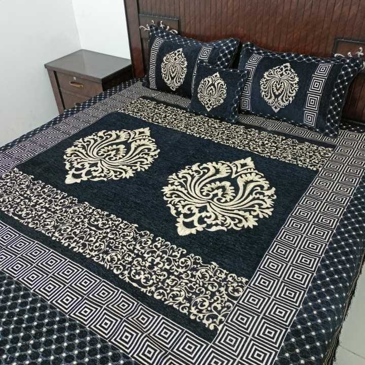Velvet%20Bedsheet%20King%20Size%20For%20Bridal%20/%20Velvet%20Bed%20Sheet%20King%20Size%205%20PCS/%20Double%20Bedsheet%20Set%20Fabric%20Velvet%20Jacquard%20Fancy%20Bed%20Sheet%20-%20Image%207