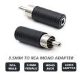 3.5mm Female to RCA Male Mono Plug Audio Jack Converter for Audio Equipment. 