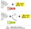 Boxlood MR16 LED Light Bulb Non Dimmable Comply with UL, 90% Energy Saving, 3000K Warm White, 40 Degree Beam Angle, AC/DC 12V, 5 Watts, 50W Halogen Bulb Equivalent, GU5.3 Bi-Pin Base, 6-Pack. 