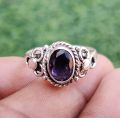 925 Sterling Silver Handmade Women Ring  stone zarqon. 
