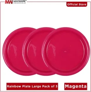 "Colorful%20Rainbow%20Plate%20Set%20-%20Large%203-Piece%20Pack%20in%20Vibrant%20Colors%20-%20Maximize%20Your%20Dining%20Experience!"%20-%20Image%204