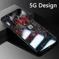 For OPPO Reno 3 Back Cover Version Theme Case Tempered Glass Protection shockproof Cover for OPPO Reno3 case Transparent Circuit Board Design Full Coverage Phone cases. 