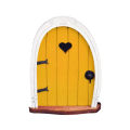 Realistic DIY Miniature Fairy Door Wood Whimsical Tree Fairy Garden Door Home Decor. 