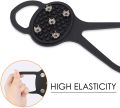 Anti-Slip Ice Cleats Shoe Boot Tread Grips Traction Crampon Chain Spike Snow Walker ( Free Size ). 