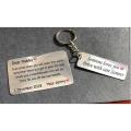 CUSTOMIZE METAL WALLET CARD WITH MESSAGE , CUSTOMIZE METAL CARD KEY CHAIN WITH BOX PACKING (PERFECT GIFT TO SEND YOUR FATHER , HUSBAND , FIANCE OR ANY ONE). 