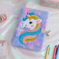 Unicorn Diary for Girls with Lock and Keys, Unicorn Journal, Magic Unicorn Notebook for Kids and Adults, Plush Secret Diary Lined Notebook. 
