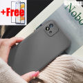 (Free Tempered Glass)Biruiqu For Realme C11 2021 Shockproof Anti Slip Soft TPU Sandstone Matte Back Case Cover. 