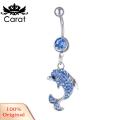 Carat Navel Nail Women Men Dolphin Pendant Belly Button Nail. 