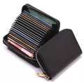 Men's Genuine Leather Card Holder Storage Bags Blocking Zipper Thin Pocket  Stylish mini wallet for girls- Stylish Purse for girls. 