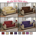 Cotton Quilted Sofa Covers (Dark Brown). 