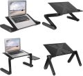 Laptop Desk, Laptop Stand for Bed and Sofa, Portable Adjustable Laptop Table Desk Stand with Mouse Pad, Ergonomic Design Lap TV Bed Tray Aluminum Cozy. 