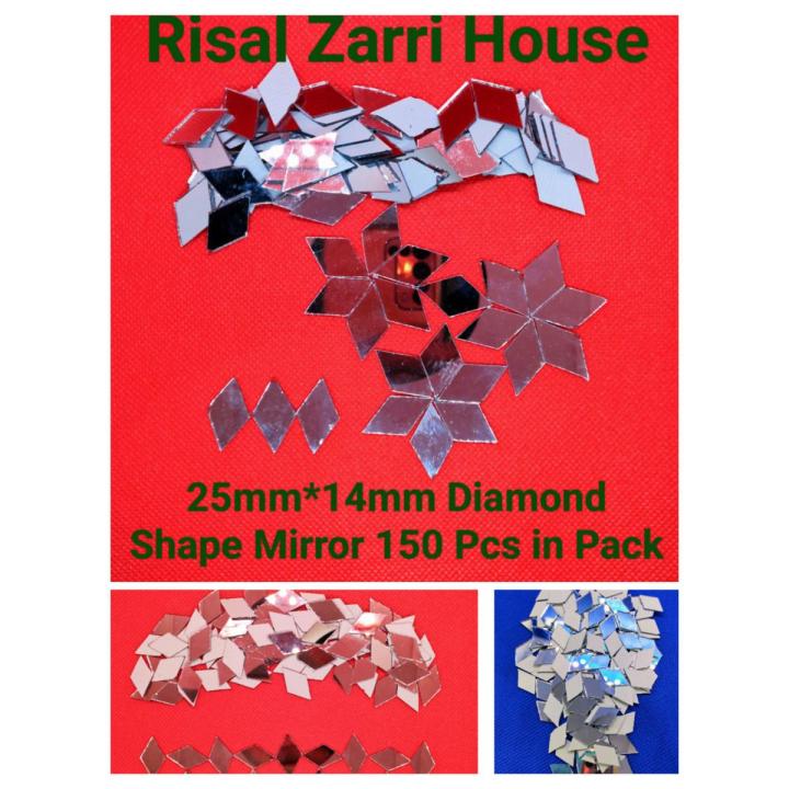 Glass Diamond Shape Small Mirrors For Arts And Crafts DIY Mirrors. Diamond Shape Mirror Mosaic Tiles