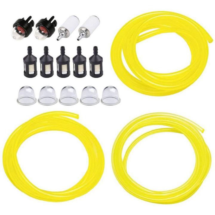 5 Feet 3 Sizes Fuel Line Hose With Snap In Bulb, Pouland Bulb, Fuel Fir Fit For Zama Stihl Poulan eater Craftsman Husqvarna Trimmer Chainsaw Blower