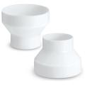 Abs Duct Reducer High-Performance 6 To 4 Inch Lightweight Duct Increaser White Air Duct Adapter for Hvac Systems Dryer Vent. 