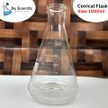 Normax - Borosilicate 3.3 Graduated Conical Glass Flask / Elementary Flask for Laboratory 1000ml. 