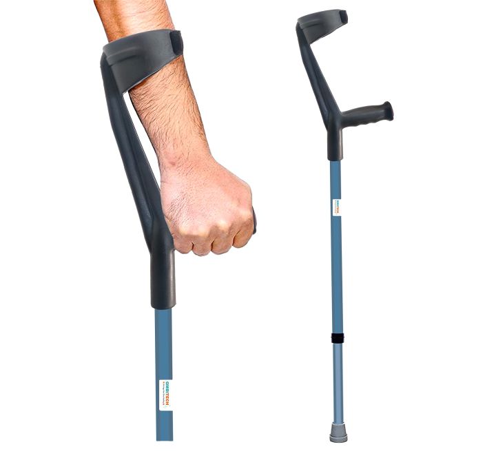 1 Walking Stick with Elbow Grip Adjustable and Handle Grip, Stainless Steel For Adult and Disability, Elbow Stick