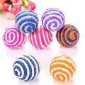 2Pcs Pet Cat Kitten Rope Weave Ball Molar Playing Chew Scratch Catch Toy. 