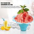 4Pcs 450ML Colorful Shaved Ice Cups Flower Shaped Snow Cone Cups Leak Proof Plastic Slush Snack Ice Cream Bowls. 