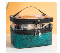 Foldable Double Layer Zipper Spider Design Makeup Bag Cosmetic bag Clear Travel Cosmetic Storage Case Toiletry Bag Water-resistant for Women. 