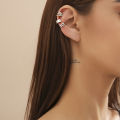 European and American cross-border metal style double circle glossy Earrings jewelry Sweet and cool design sense simple geometric ear clip female. 