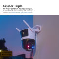 IMOU Cruiser-Triple Outdoor Security Camera 11MP HD Tri-View | Click2Track Multi-Lens | AIgo Play | Dual SD Slots | Waterproof Night Vision. 