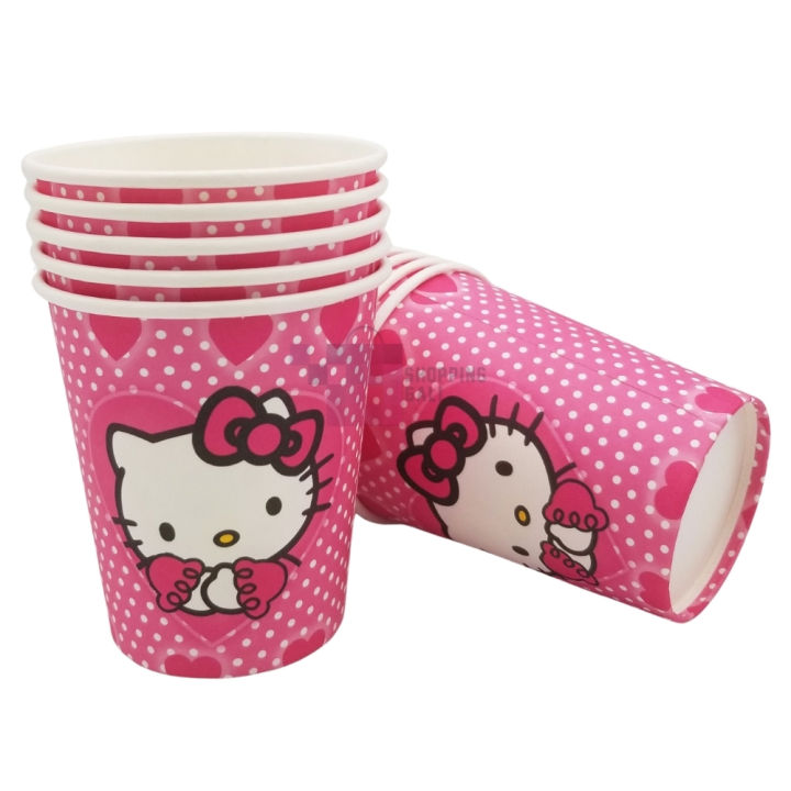  Hello Kitty Paper Cups - 200 ml -  Pink -  Girls - Pack Of 10