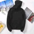 Plain Full Black Hoodie For Men's and Women's In Export Quality Fabric. 