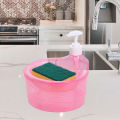 2 in 1 Double Layer Liquid Soap Dispenser and Dish Washing Scrubber Sponge Holder 1000ml. 
