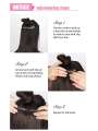 Hair Extensions For Girls - Premium Quality (Natural Black) HT2 - 5 Clips Extension. 