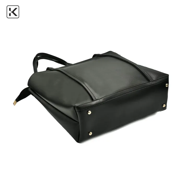 Eliza%20Black%20Long%20Handle%20Golden%20Accessories%20Top%20Zipper%20Tote%20Bag%20-%20Image%204