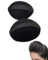 Back Combing Puff Pack of 2 - Hair Volume Base - Black. 