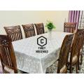 6 Chairs Rectangle (60 x 90) Inches Fancy Dining Table Cover Sheet Dastarkhwan for Dining Table Dastarkhwan Table Cover 6 Chairs Dining Table Sheet Cover Dining Table Cover Sheet Plastic 6 Seater Dining Table Cover. 