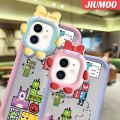 JIUMOO Case For Samsung A53 5G Case Tetris Pattern Monster Bowknot Casing Transparent Soft Silica Gel Shockproof Phone Cases Camera Lens Protective Cover. 