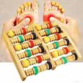 Traditional Colorful Foot Massager for Diabetic foot acupuncture Exercise Round Massage Roller Stress Relief Wooden Roller Footmassager Reflexology Foot Massage Relax. 