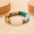 👍MUJI Retro Style Stretch Bracelet For Women Female Hot Sale Vintate Temperament Resin Acrylic Bracelet Modern Jewelry. 