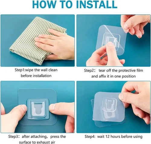 Wall%20Hooks%20Magic%20Transparent%20Sticker%20Self%20Adhesive%20Double%20Side%20Pack%20of%2005%20Pair%20(Male/Female)%20-%20Image%206