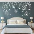 Tree Birdcage Leaves Wall Sticker Bedroom, Forest Nature. 
