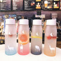 560ml Water Bottle Wide Mouth Leak-proof PC Unbreakable Lidded Drinking Cup Household Supplies. 